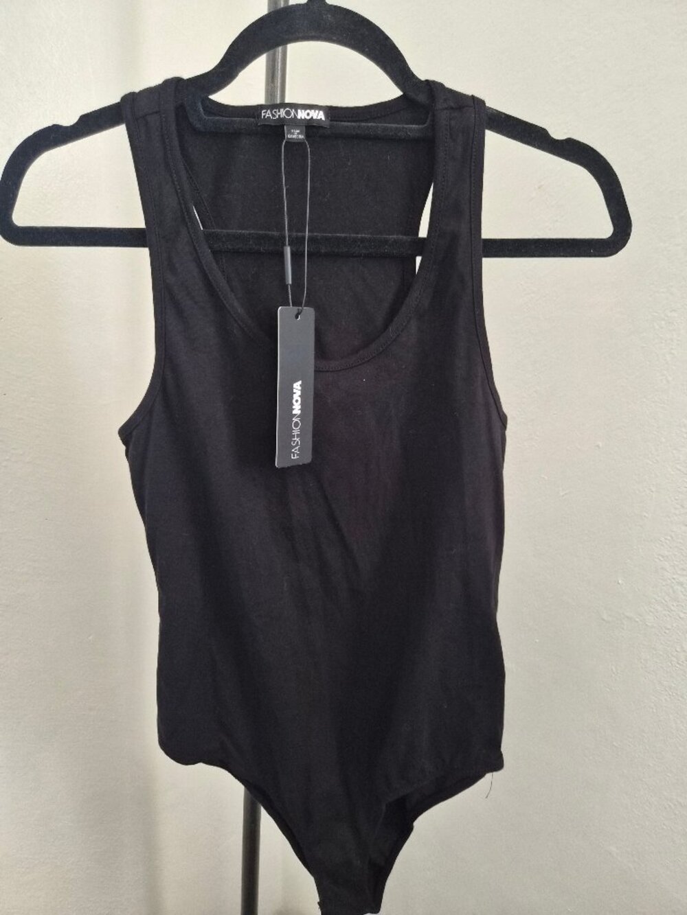 Fashion Nova black Racerback Bodysuit